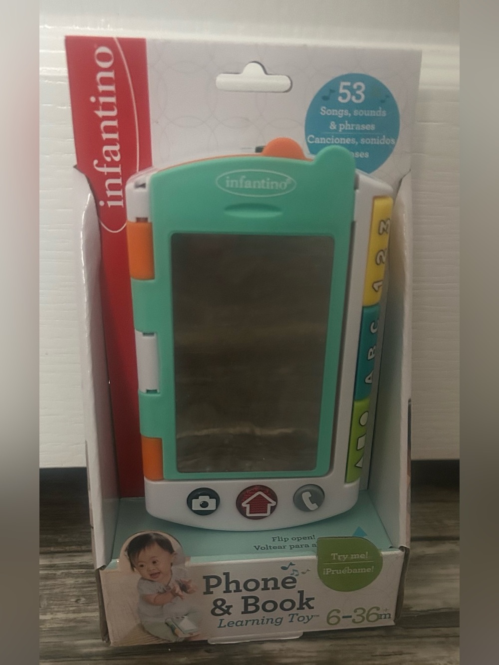 Infantino Baby Phone & Book Learning Toy 3-36 months Never Opened